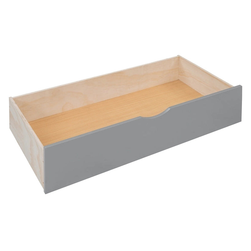 Full Size Wood Daybed with Cabinet, 2 Drawers, and Shelf