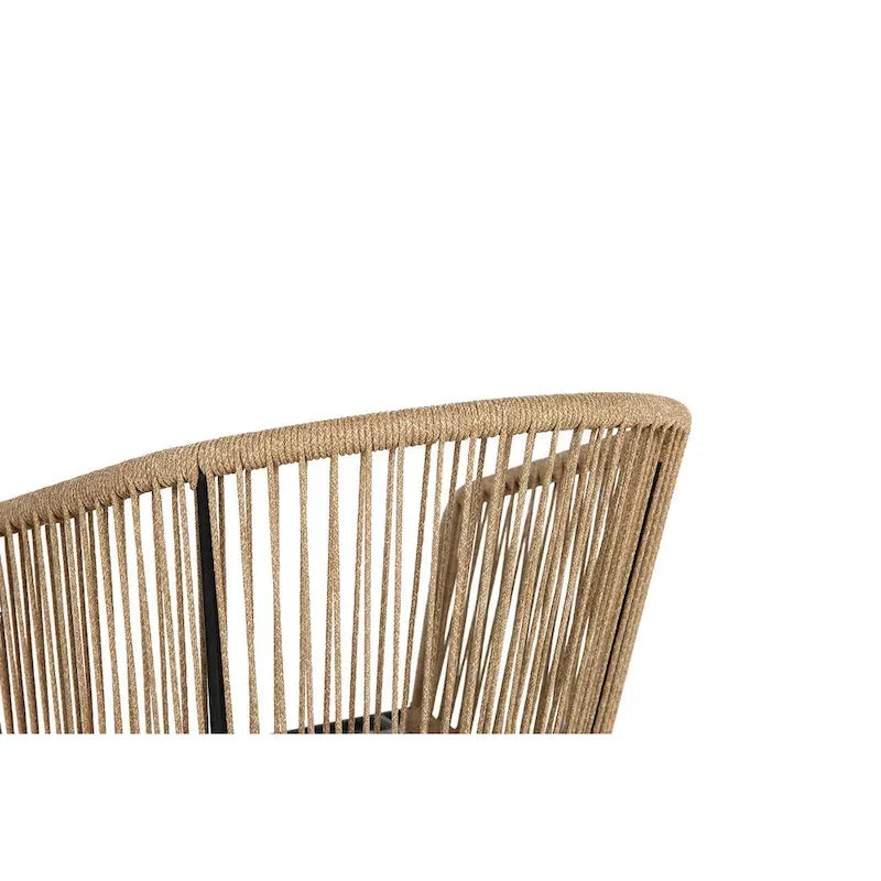 Outdoor Rattan Bar Stools Set of 4 with Armrests and Backrest