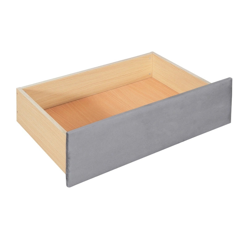Twin Velvet Daybed with Trundle, 2 Drawers, and USB Port