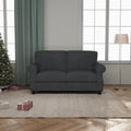 Upholstered 2-Seat Sofa with Solid Wood Frame, 56 Inch