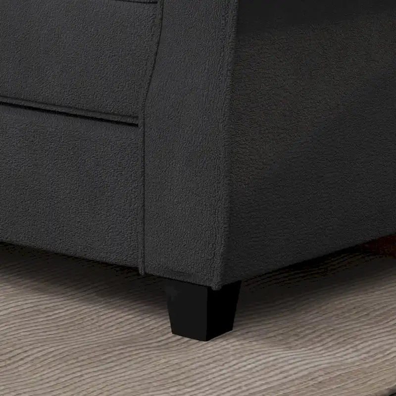 Upholstered 2-Seat Sofa with Solid Wood Frame, 56 Inch