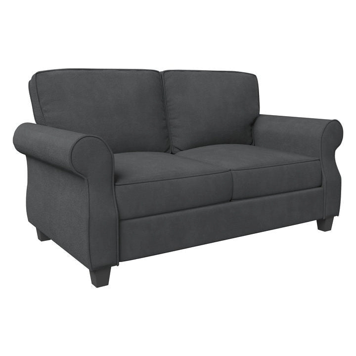 Upholstered 2-Seat Sofa with Solid Wood Frame, 56 Inch
