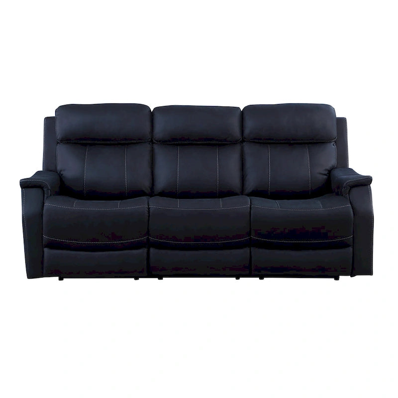 Faux Leather Power Reclining Sofa with USB Port and Power Headrest