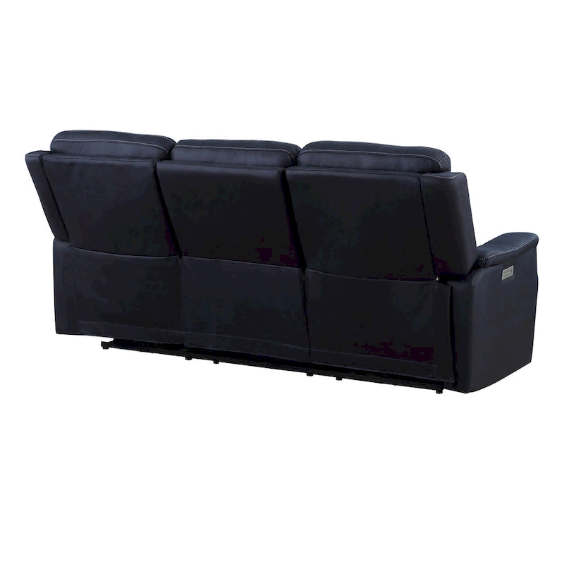 Faux Leather Power Reclining Sofa with USB Port and Power Headrest