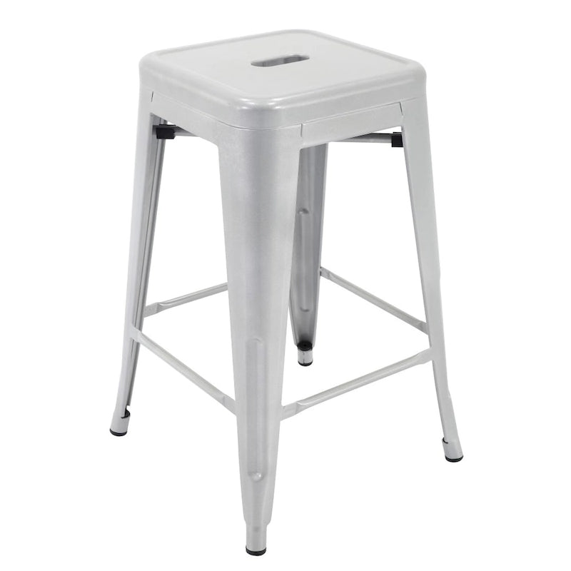 Metal Counter Stools for Indoor and Outdoor Use, Rust-Proof, Set of 4