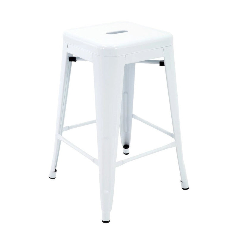 Metal Counter Stools for Indoor and Outdoor Use, Rust-Proof, Set of 4