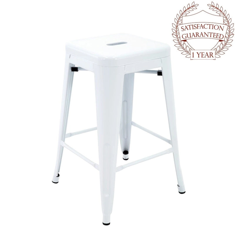 Metal Counter Stools for Indoor and Outdoor Use, Rust-Proof, Set of 4
