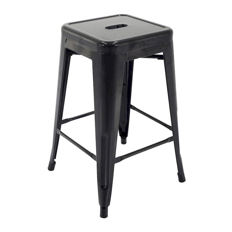 Metal Counter Stools for Indoor and Outdoor Use, Rust-Proof, Set of 4