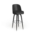 Metal Swivel Bar Stool with Vinyl Seat and Footrest, Set of 2