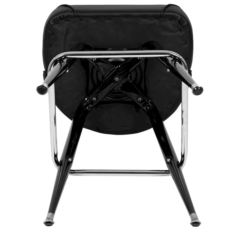 Metal Swivel Bar Stool with Vinyl Seat and Footrest, Set of 2