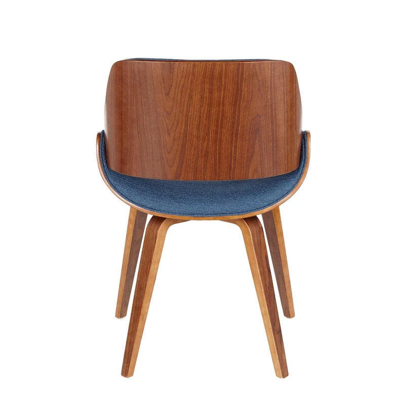 Mid-Century Modern Upholstered Dining Chair with Wood Frame, Set of 1