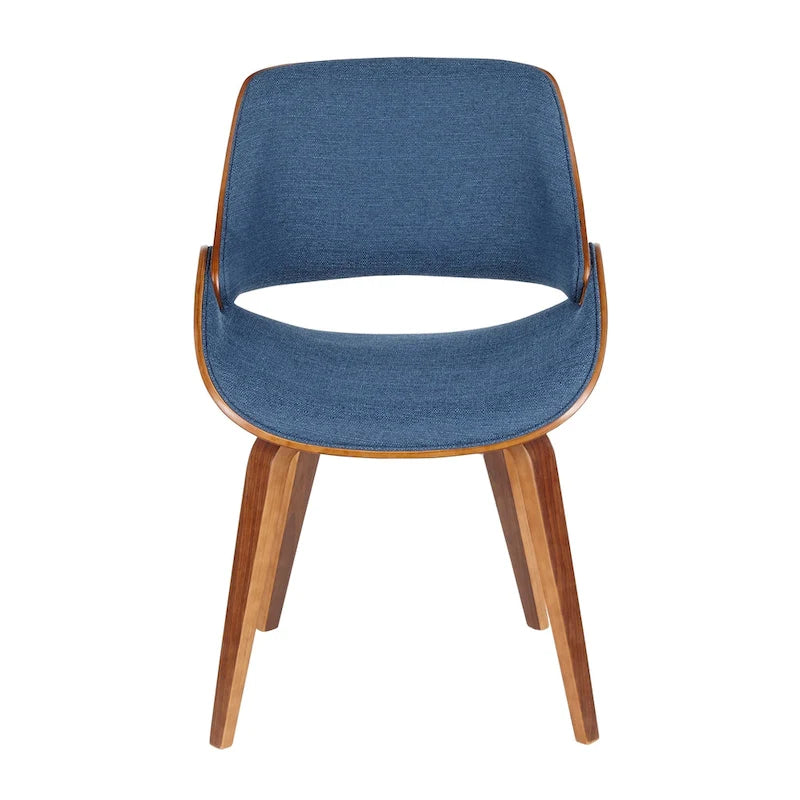Mid-Century Modern Upholstered Dining Chair with Wood Frame, Set of 1