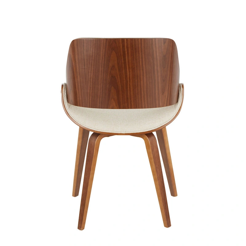 Mid-Century Modern Upholstered Dining Chair with Wood Frame, Set of 1