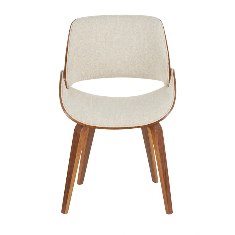 Mid-Century Modern Upholstered Dining Chair with Wood Frame, Set of 1