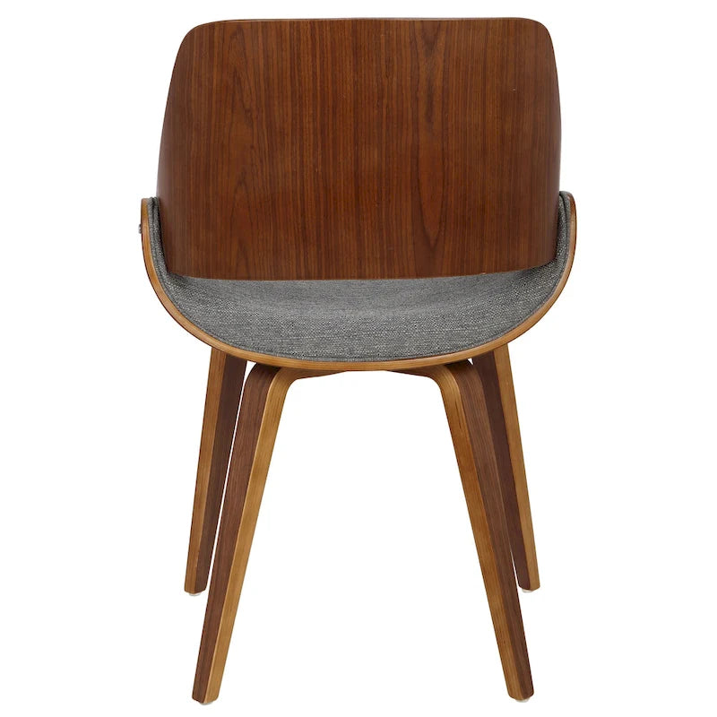 Mid-Century Modern Upholstered Dining Chair with Wood Frame, Set of 1