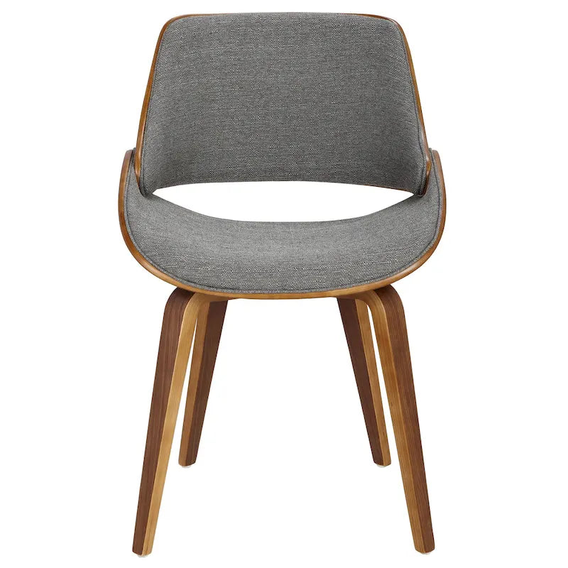Mid-Century Modern Upholstered Dining Chair with Wood Frame, Set of 1