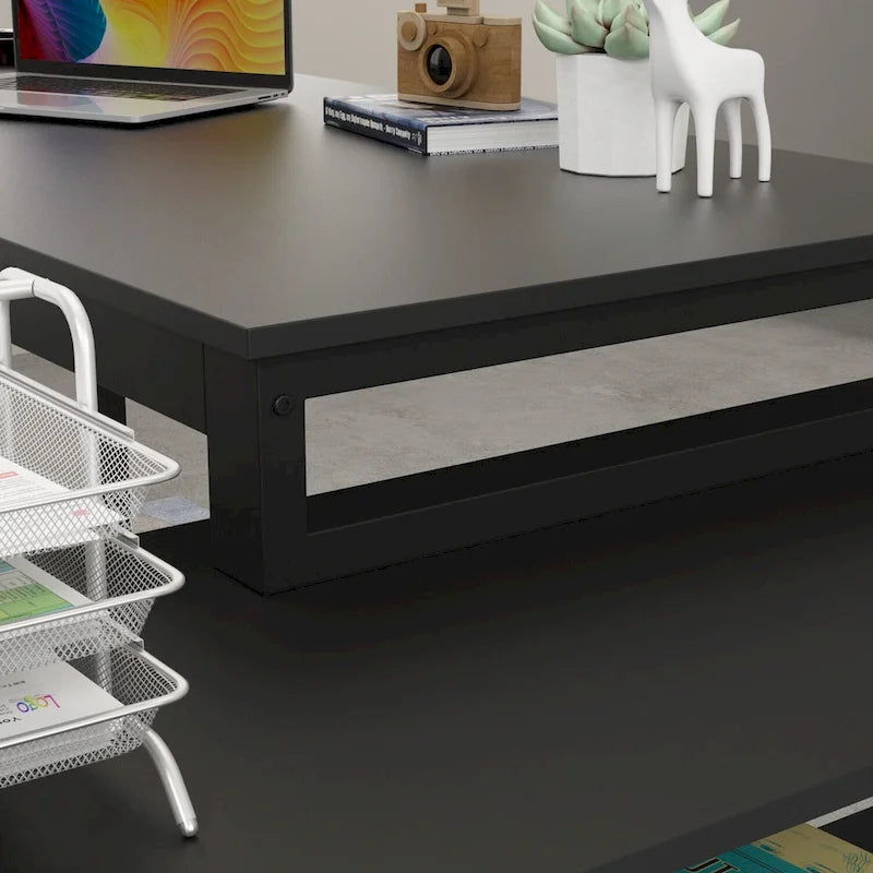 55-inch L Shaped Office Computer Desk w/ Drawers