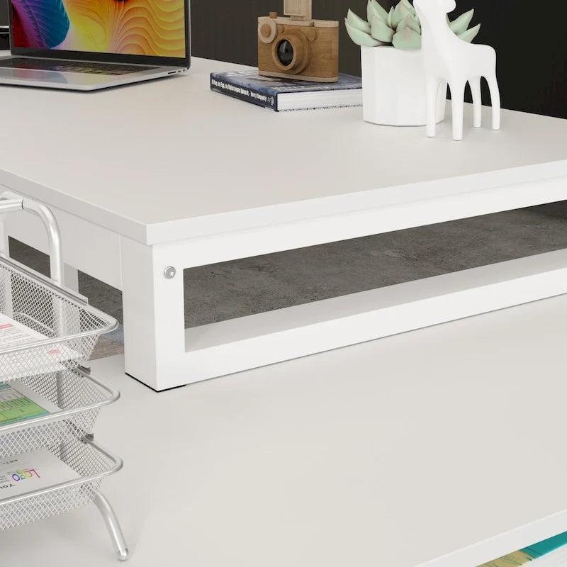 55-inch L Shaped Office Computer Desk w/ Drawers