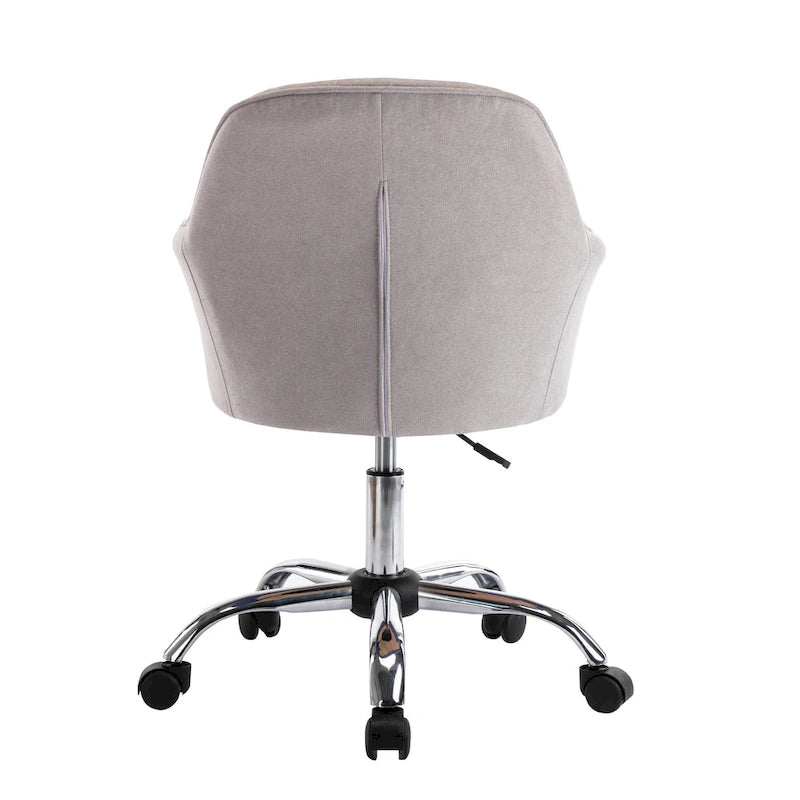 Home Office Desk Chair, Fabric And Roller Wheels