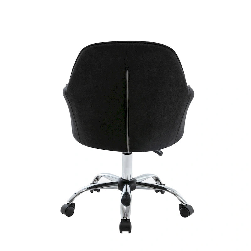 Home Office Desk Chair, Fabric And Roller Wheels