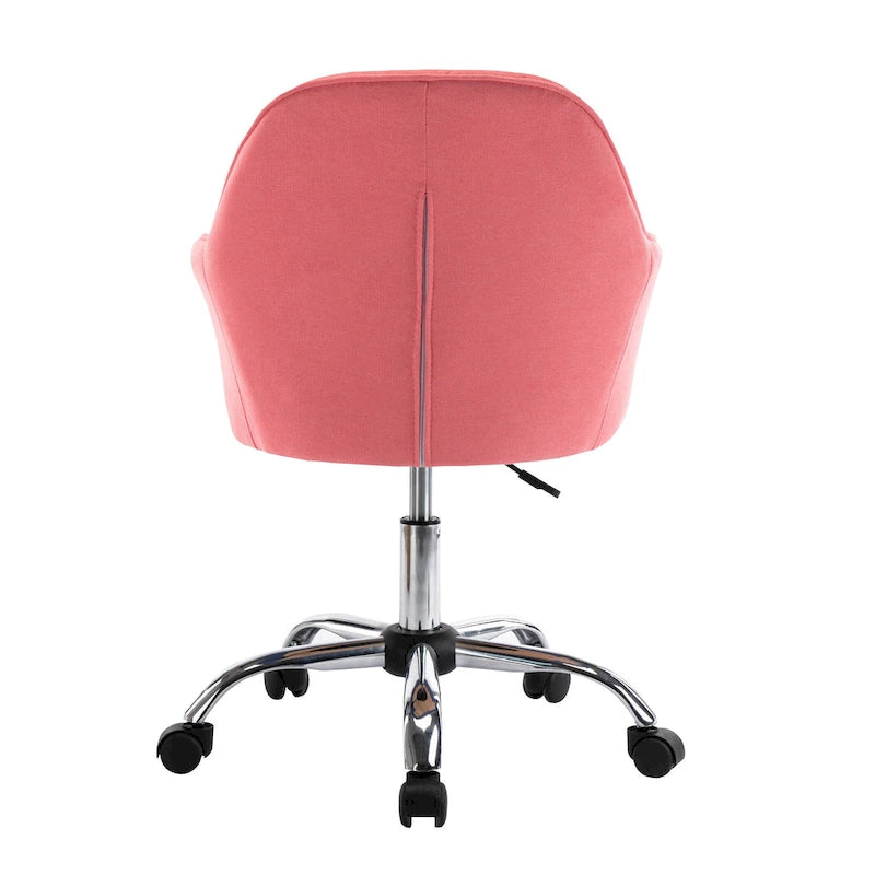 Home Office Desk Chair, Fabric And Roller Wheels