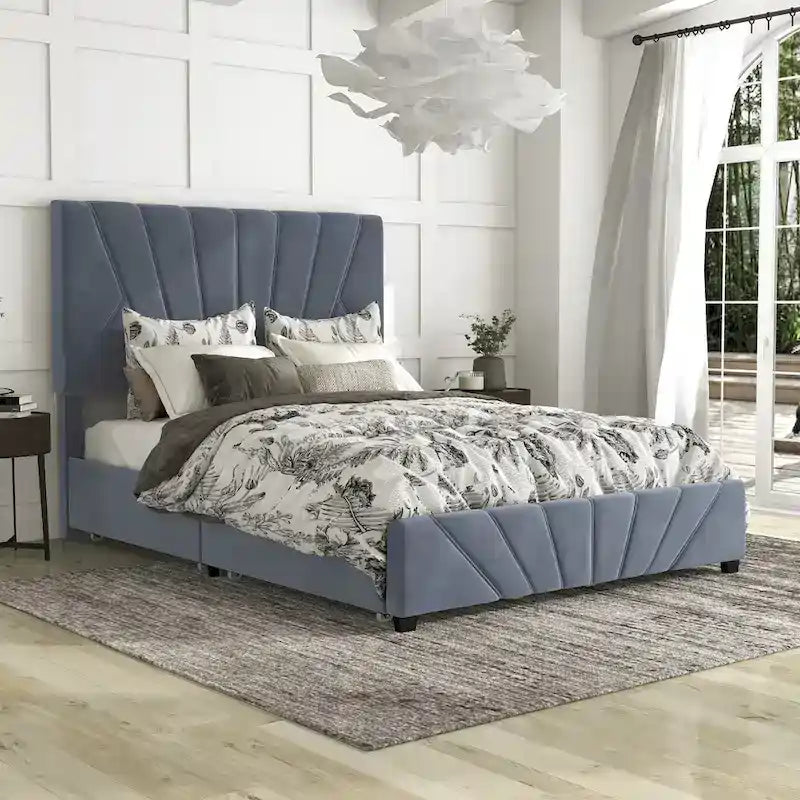 Upholstered 4-drawer Storage Bed