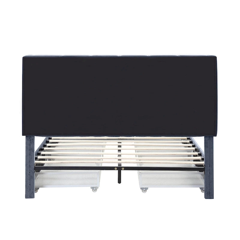 Upholstered 4-drawer Storage Bed