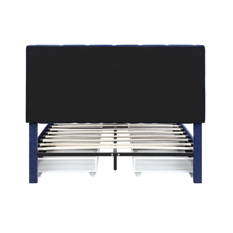 Upholstered 4-drawer Storage Bed