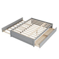 Full Bed with Twin Trundle and 2 Storage Drawers, Solid Pine Wood