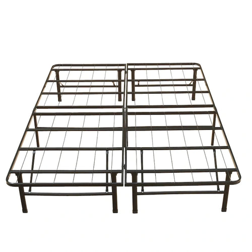 14-Inch Steel Platform Bed Frame with Center Support, No Box Spring Needed