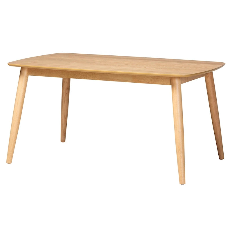 Mid-Century Modern Wood Dining Table, Seats 6, Rectangle