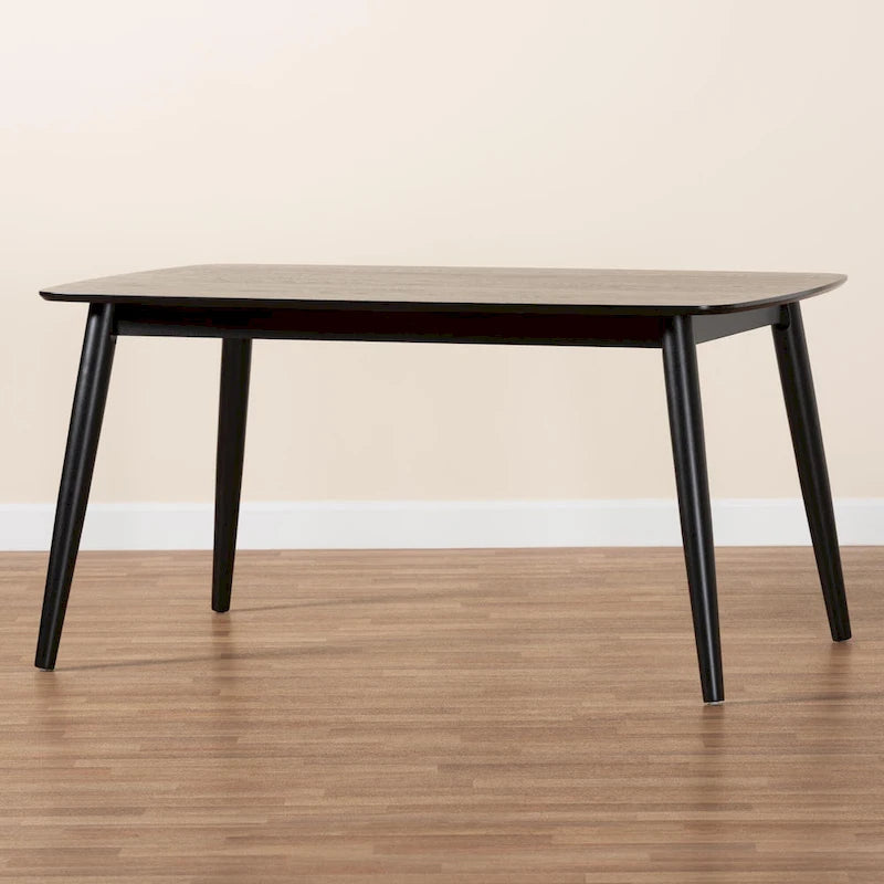 Mid-Century Modern Wood Dining Table, Seats 6, Rectangle