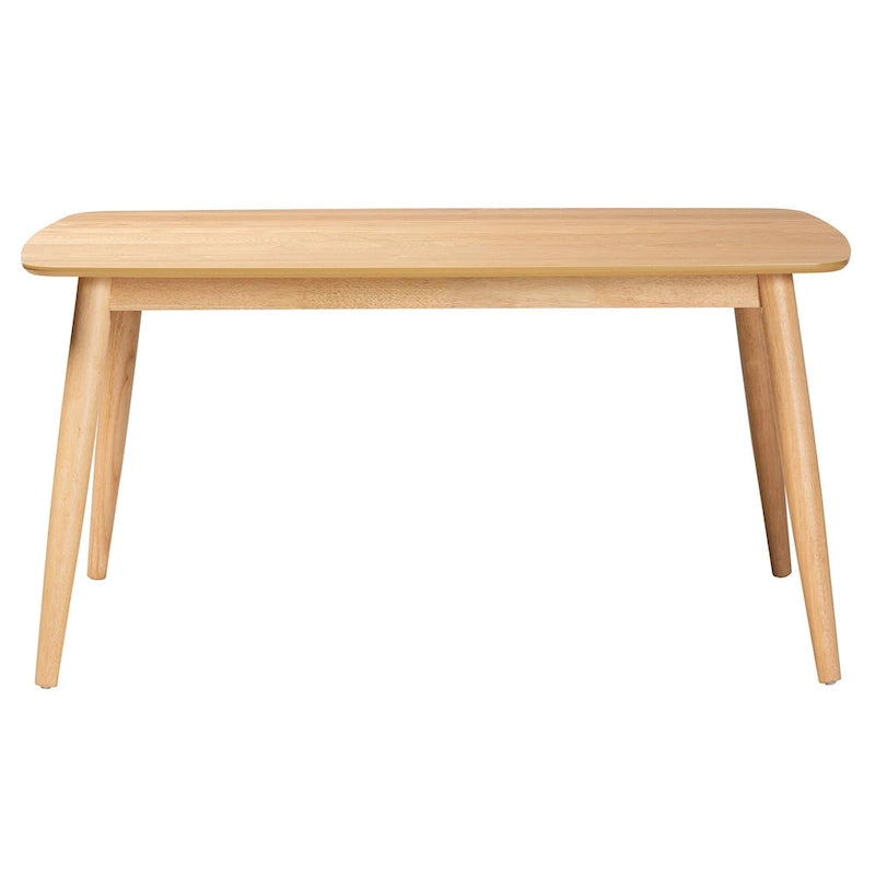 Mid-Century Modern Wood Dining Table, Seats 6, Rectangle