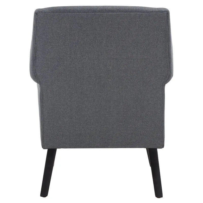 Classic Contemporary Linen Accent Chair with Rolled Arms