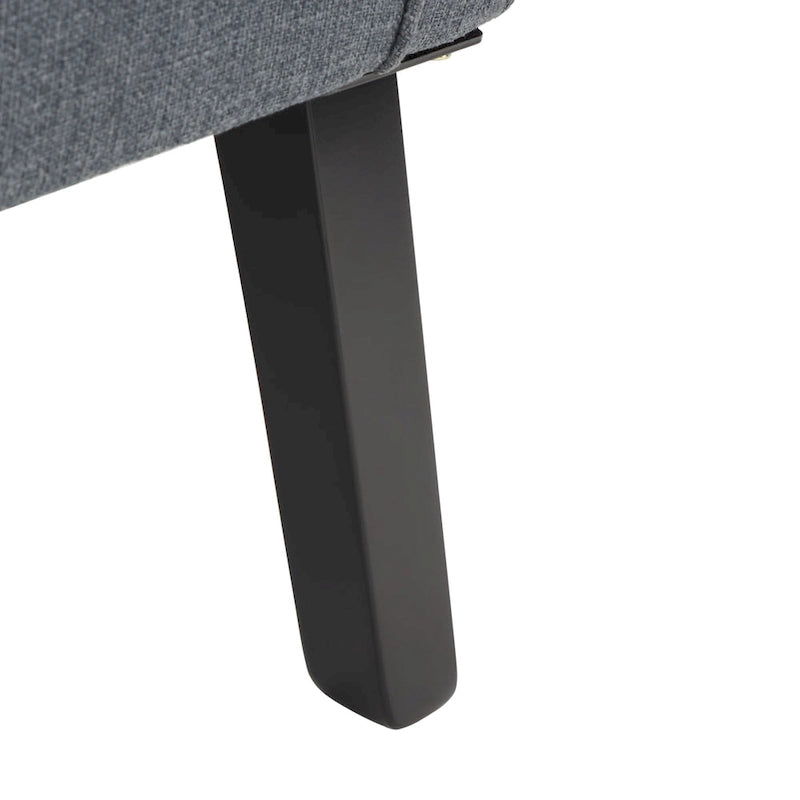 Classic Contemporary Linen Accent Chair with Rolled Arms