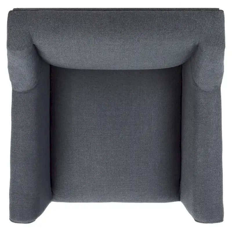 Classic Contemporary Linen Accent Chair with Rolled Arms