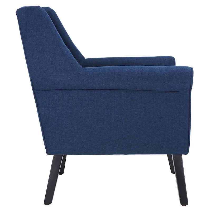 Classic Contemporary Linen Accent Chair with Rolled Arms
