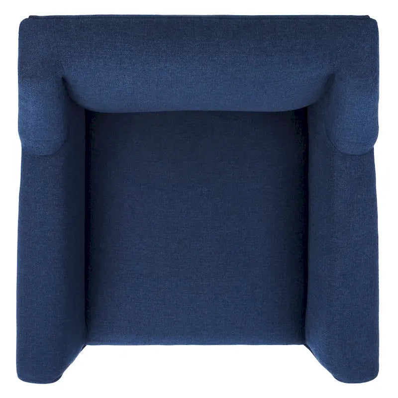 Classic Contemporary Linen Accent Chair with Rolled Arms