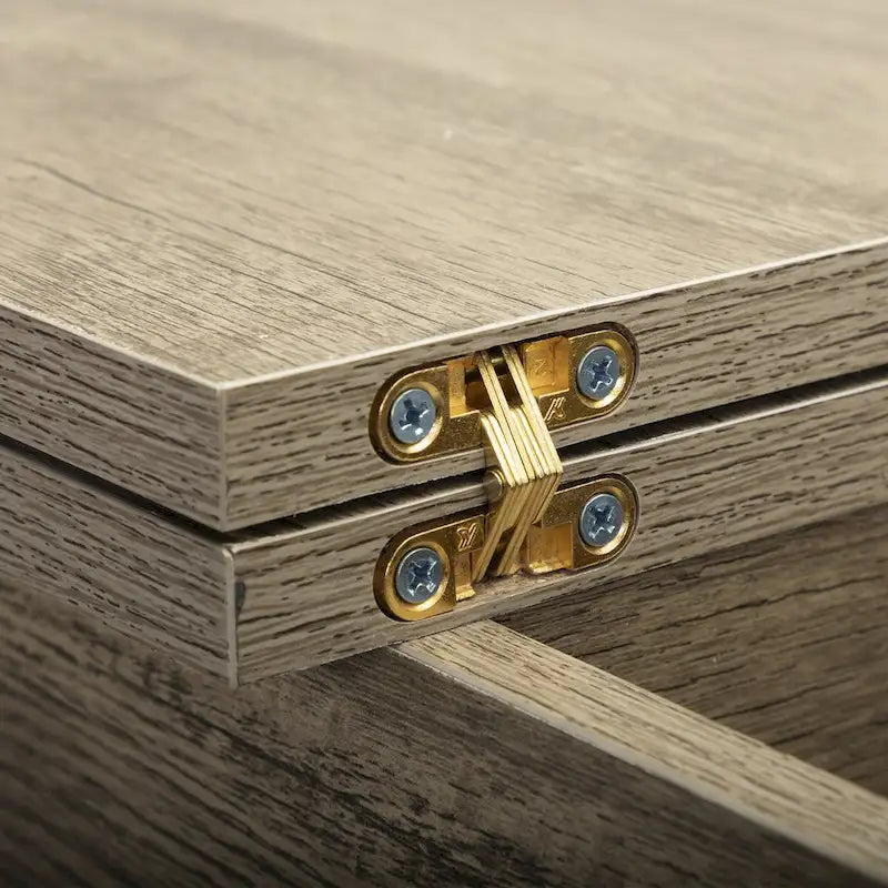 Farmhouse Flip Top Nightstand with Drawer, 2 AC Outlets and 2 USB Ports