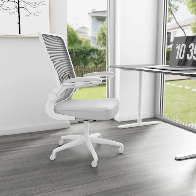 Mesh Back Office Task Chair with Flip Arms and Height Adjustment