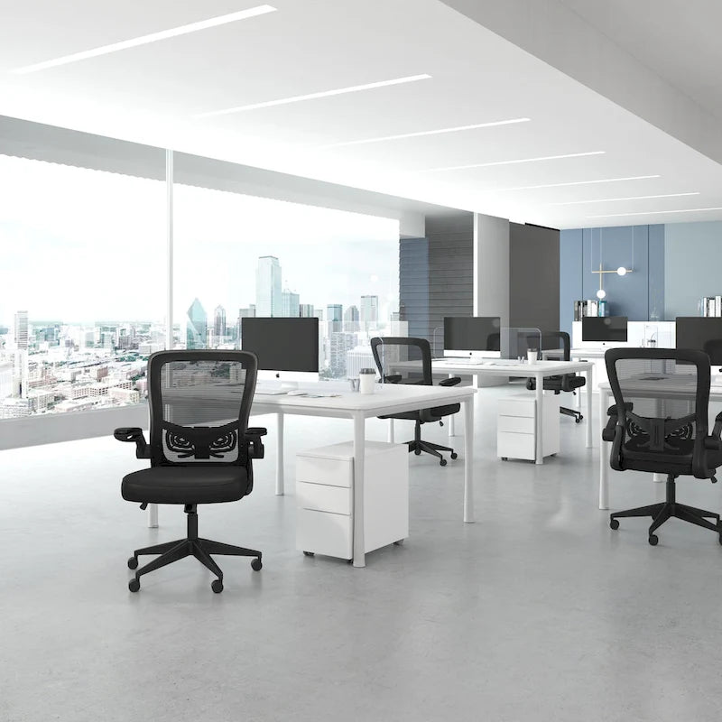 Mesh Back Office Task Chair with Flip Arms and Height Adjustment