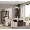 82 Travertine Laminate Dining Table in Brown