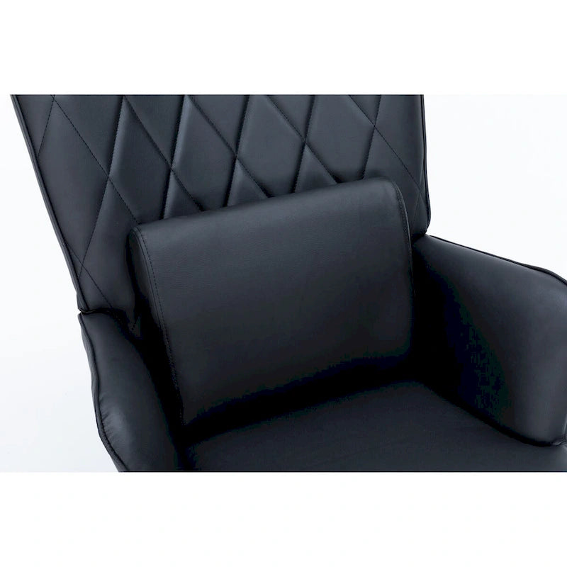 Rocking Chair with Lumbar Pillow and Footrest for Nursery and Living Room