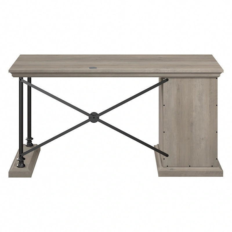60 Inch Office Desk with Storage, Drawer, and Wire Management